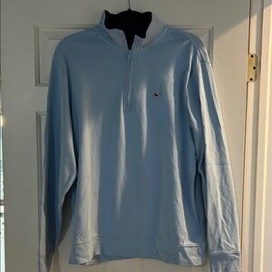 Vineyard Vines Men's Sky Blue Zip-Up Sweater
